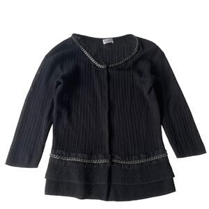 Philosophy di Alberta Ferretti Virgin Wool Cardigan Sweater Chain Trim 4 EUC